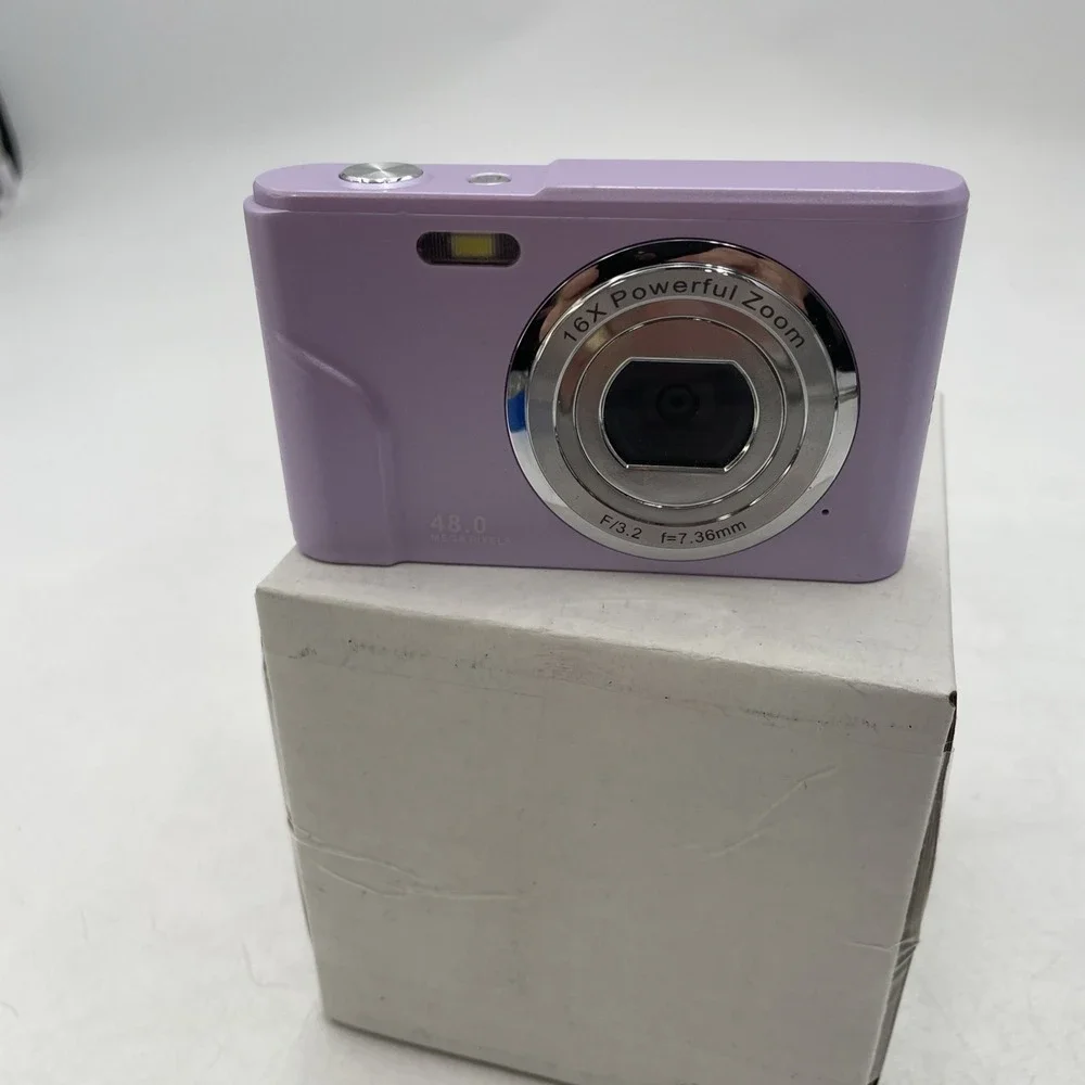 DC301 Digital Camera 48MP  16x Powerful Zoom Pink+Battery+Memory Card Included